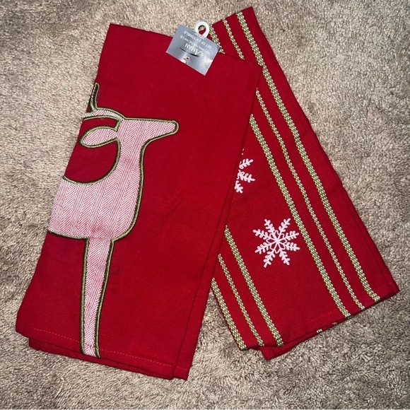 Aman Christmas Kitchen Towels Set of Two NWT - Picture 7 of 7